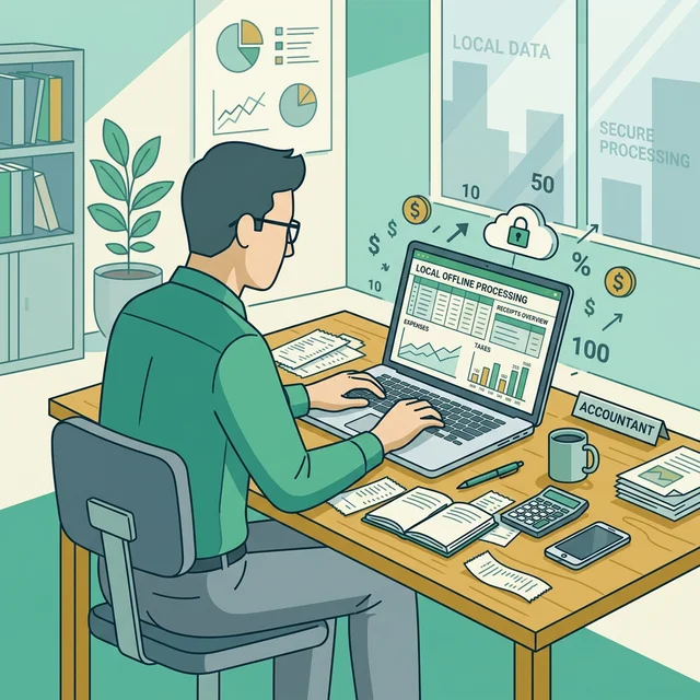 Accountant connecting local folders to QuickBooks offline